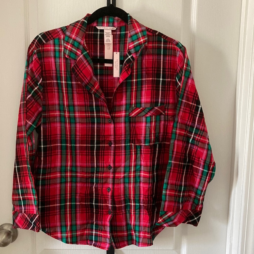 Victoria’s Secret Flannel Pajama Top ONLY
